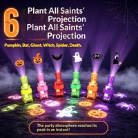 Lampu Cincin Proyeksi LED Terlaris Mini Proyektor Pola Untuk Hadiah Pesta Halloween Natal Paskah Dan Mainan Anak-Anak