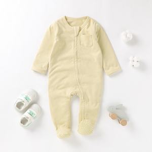 ชุดหมีขาสั้นมีซิปสำหรับเด็กผู้หญิงเด็กผู้ชายชุดบอดี้สูทเด็กออแกนิก - Product Image 3