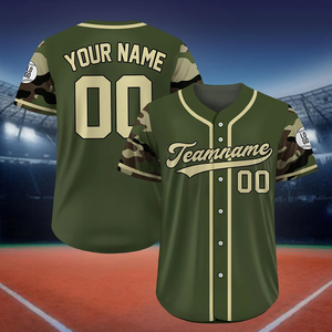 Chemises de baseball respirantes 100% polyester entièrement sublimées maillot de baseball boutonné vêtements d'équipe entièrement personnalisables - Product Image 4