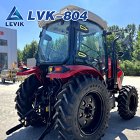 Tracteur agricole 80 CV 4x4, certifié CE et EPA Euro 5, moteur 4 temps avec cabine pour les opérations sur les champs agricoles