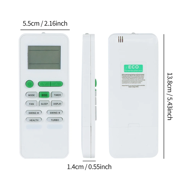 ZF  Remote New Replacement GYKQ-52 for TCL ECO Air Conditioner Remote Control Turbo Display AC Fernbedineung
