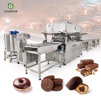 Chaîne de moules de revêtement pour chocolat, beignets, cacahuètes, dattes ou sauces en acier inoxydable de qualité alimentaire pour barres