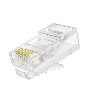 Câble Ethernet Cat5e Cat6 en cuivre pur plaqué or, <span class=keywords><strong>connecteur</strong></span> <span class=keywords><strong>RJ45</strong></span> à tête cristalline, <span class=keywords><strong>connecteur</strong></span> de câble Ethernet Cat5e Cat6 - Product Image 1