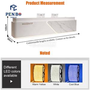 Mostrador de Recepción Largo para Salón de Belleza, Gimnasio, Centro de Fitness, Clínica, Personalizado de Fábrica, Moderno, de Mármol - Product Image 6