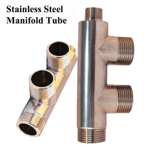 Componentes Personalizados YOD, Serviço de Usinagem CNC de Precisão, Tubo Coletor de Aço Inoxidável 3/<span class=keywords><strong>4</strong></span>, Entrada <span class=keywords><strong>4</strong></span> Vias, Conexão <span class=keywords><strong>1</strong></span>/<span class=keywords><strong>2</strong></span> NPT 304 SS - Product Image 2