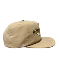 Gorras de nailon de 5 paneles con bordado personalizado, estilo Dad Hat, sin estructura, de corona baja, tipo Snapback, para exteriores, pesca y caza de aves, modelo 256 Rope Hat