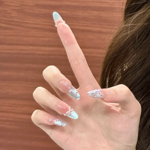 Hars Kleine luipaardprint Puur met de hand gedragen pantser Frans met de hand beschilderd liefdesboog Schattig wit Wilt u afneembare nagelkunst met volledige dekking - Product Image 2