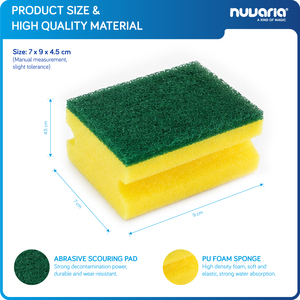 Spugna per Pulizia Cucina con Pad Abrasivo Verde per Lavaggio Piatti - Product Image 3