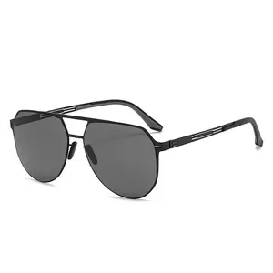 नए पुरुषों के फैशन धूप का चश्मा अल्ट्रा लाइट अल्ट्रा इलास्टिक स्टेनलेस स्टील स्क्रू फ्री डिजाइन नायलॉन ध्रुवीकृत धूप का चश्मा