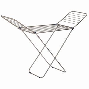 Colgador de soporte personalizado de Metal para el hogar de tipo móvil de aluminio más vendido, tendedero plegable de pie para ropa - Product Image 2