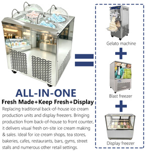 Nuova Macchina Verticale per Gelato Duro, Certificato CE, Doppio Cilindro, Congelatore Batch per Gelato, Polvere per <span class=keywords><strong>Gelateria</strong></span> - Product Image 2