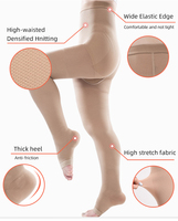 Collants de compression à bout ouvert de qualité médicale 20-30 mmHg pour femmes, respirants, pour les varices et le soutien quotidien