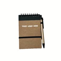 Carnet en cuir personnalisé avec stylo - Bloc-notes à spirale avec logo personnalisé pour cadeaux d'entreprise