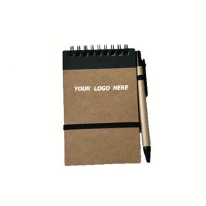 Personalized Leather Journal <b>Notebook</b> with Pen - Custom Logo Wire Bound Notepad for Corporate Gifts - Product Image 1