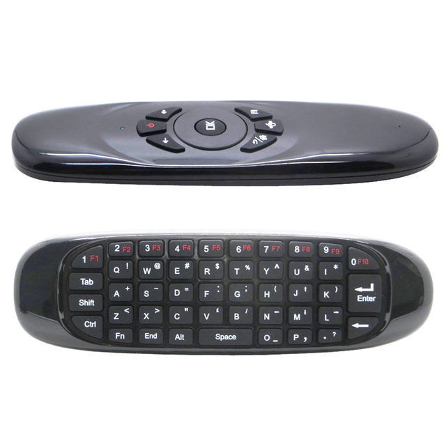 Mini 2.4G Wireless Qwerty Keyboard C120 Air Mouse for Android Windows Mac OS Linux TV Box Remote Control
