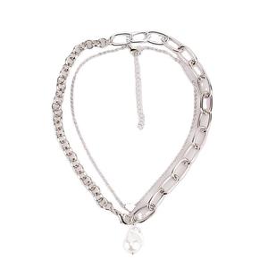 Collier en perles baroques rétro européen et américain, ensemble de deux pièces en or, à porter au quotidien - Product Image 5