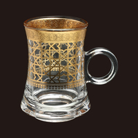 Vente chaude tasse à café arabe tasse à thé turque avec impression décalcomanie ensemble de tasses à thé