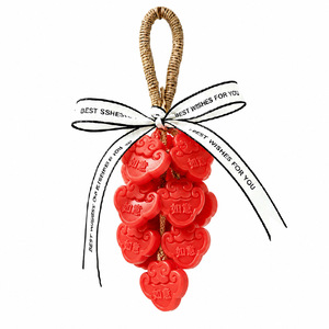 National Style Herbal Moisturizing Handmade <b>Soap</b> Auspicious Dragon-Pond Fan Cloud Design Happiness Grape String Gift for All - Product Image 5