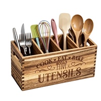 Étagère de rangement vintage multifonctionnelle en bois d'acacia, non pliable, pour salon - Grande, 4 compartiments, organiseur de bols et d'ustensiles