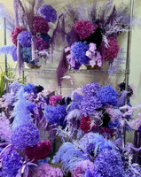 Bunga Hydrangea Kering Awet Bermerek Fokus Grosir, Daun Besar dengan Batang, Dekorasi Rumah untuk Pernikahan, Hari Valentine, Hari Ibu, Tahun Baru