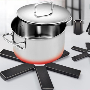 Utensilios de Cocina Plegables, Salvamanteles de Plástico Impermeable, Posavasos para Ollas y Sartenes de Alta Temperatura para Uso Doméstico - Product Image 6