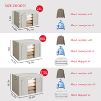 Boîte de rangement pliable durable de grande capacité avec solution d'organisation de cadre en acier pour chaussures couvertures vêtements articles vestimentaires