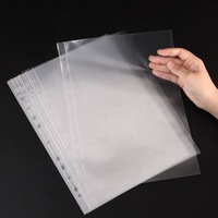 A4 Frosted Clear Protective Office Learning Test Kit de carpetas de almacenamiento de papel Fundas para documentos Carpeta impermeable Bolsa de almacenamiento de archivos Pp