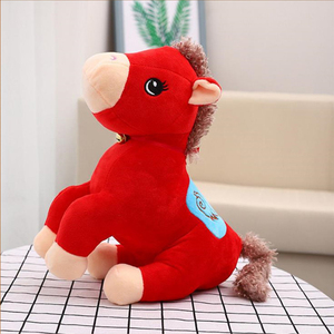 OEM cavallo <span class=keywords><strong>rosso</strong></span> della mascotte del fumetto farcito peluche piccolo giocattolo - Product Image 4