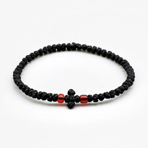 Православный молитвенный канат (комбоскини, чотки) на 65 узлов, из тонкой вощеной нити, ручной работы, с греческим крестом, молитвенный браслет - Product Image 3