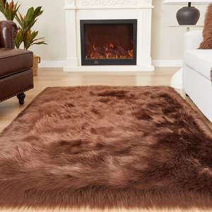 Soffice tappeto <span class=keywords><strong>Shaggy</strong></span> Area coperta in finta pelliccia di montone tappeti Fuzzy tappeto peloso per soggiorno, camera da letto, arredamento della stanza della scuola materna - Product Image 5