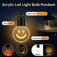 Petite ampoule LED rétro, 2 modes d'éclairage pour les longs trajets, utilisation quotidienne, accessoire de décoration automobile, ornement suspendu pour voiture, lumière de nuit intérieure