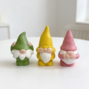 Tres Adornos de Gnomos de Resina Estilo '<span class=keywords><strong>No</strong></span> Mira, <span class=keywords><strong>No</strong></span> Escucha, <span class=keywords><strong>No</strong></span> Habla' Lindos para Decoración de Jardín y Patio, Artesanía Personalizada - Product Image 5