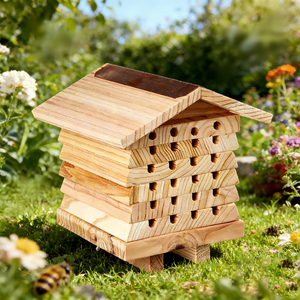 บ้านผึ้งแบบแขวนขัดเงาเป็นมิตรกับสิ่งแวดล้อม สำหรับ<span class=keywords><strong>สวน</strong></span> เพื่อดึงดูดผึ้<span class=keywords><strong>ง</strong></span>เมสันและผึ้งชนิดอื่นๆ - Product Image 1