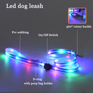 Set Guinzaglio e Collare per Cani Regolabile Anti-smarrimento, Luminoso al Buio, in Nylon Impermeabile - Product Image 4