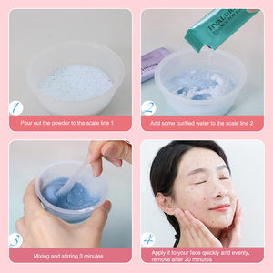 Masques faciaux à la lavande organique de SPA OEM, produit cosmétiques coréens, soins pour la peau, en caoutchouc au collagène, poudre hydrogel - Product Image 3