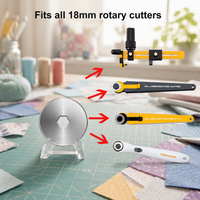 Couteau utilitaire rond de 18 mm avec manche en plastique ABS, lame SKS-7 à changement rapide pour couper le tissu et le papier, DIY, personnalisable OEM