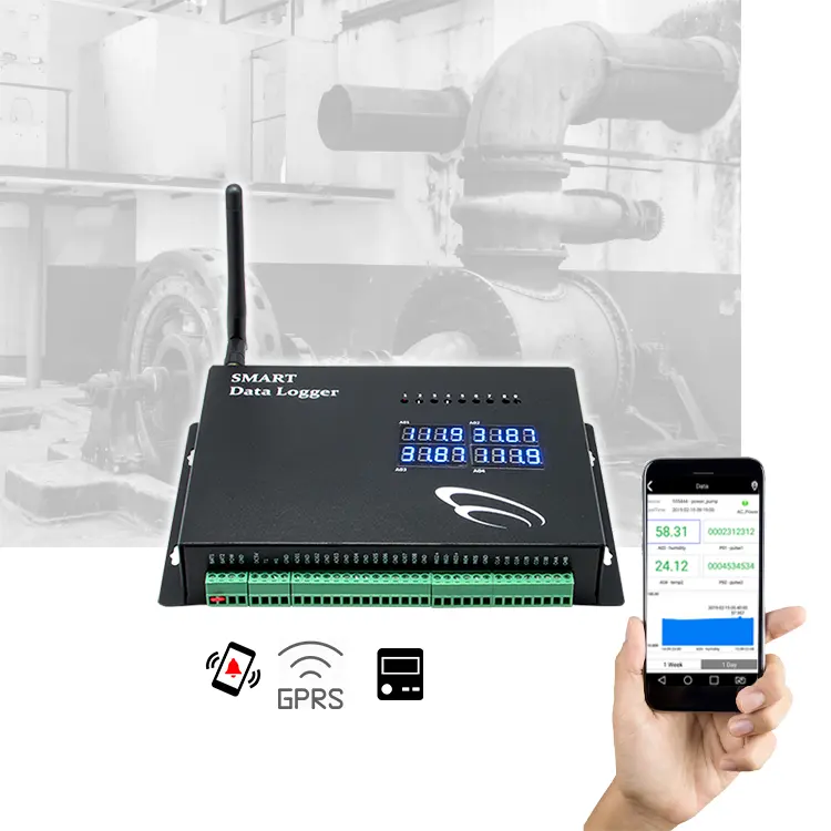 Medidor de humedad en polvo de carbón y arena del suelo, módulo de alerta GPRS SMS, registrador de datos de celda de carga, monitoreo remoto de datos
