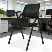 Chaise de bureau pour salle de formation, structure ergonomique, tissu en maille respirante, design empilable