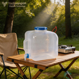 Portable Foldable Hydration Bladder 10L LDPE Food Grade Waterproof <b>Water</b> <b>Container</b> <b>with</b> <b>Tap</b> for Outdoor Camping Use - Product Image 6