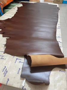 Dark Brown Cow Oil Tanned Cow <strong>Leather</strong> <strong>Italy</strong> Quality Nice Color and Crazy Horse Style Cow Skin - Product Image 2