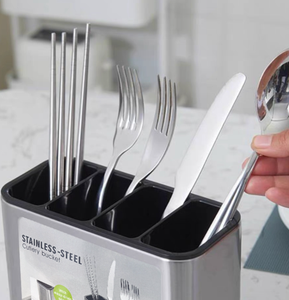 Đa chức năng tích hợp thoát nước lưu trữ đũa lồng mới nhà bếp hộ gia đình thép không gỉ Bộ đồ ăn đồ dùng - Product Image 5