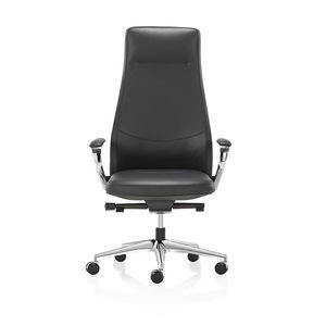 Chaises de patron modernes ergonomiques confortables et douces en cuir pivotantes à dossier haut réglables authentiques pour le bureau - Product Image 3