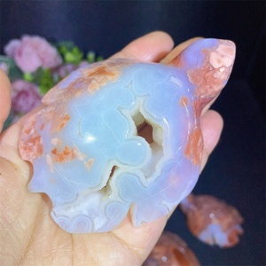 Tự nhiên chữa bệnh tinh thể rùa cổ màu hồng mã não rùa biển cho trang trí nội thất - Product Image 3