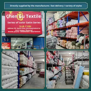 库存批发印花水晶缎雪纺美国缎面料用于婚纱汉服校服连衣裙 - Product Image 4