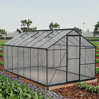 Vente en gros de serre moderne en polycarbonate pour arrière-cour kit de bricolage de 6x8 pieds cadre en aluminium durable écologique facile à assembler pour