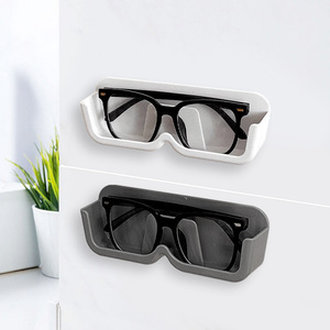 Wall Mounted Eyeglass Storage Box Rectangle No Drilling Required For Student Dormitory <b>Bedside</b> <b>Shelf</b> White Gray - Product Image 1