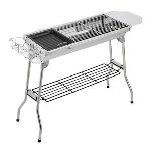 Barbecue pliant d'extérieur avec plaque de cuisson et étagère latérale 73x33.5x70cm Édition Deluxe - Product Image 2