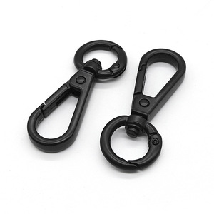 Mousqueton rotatif en alliage de zinc noir pour chien, accessoire de sac robuste et durable, numéro de pièce 2288 - Product Image 1