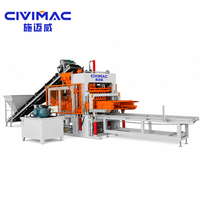 Machine automatique de fabrication de blocs de ciment, briques creuses, pavés, briques emboîtables, vibration hydraulique, ligne de production PLC QT4-15