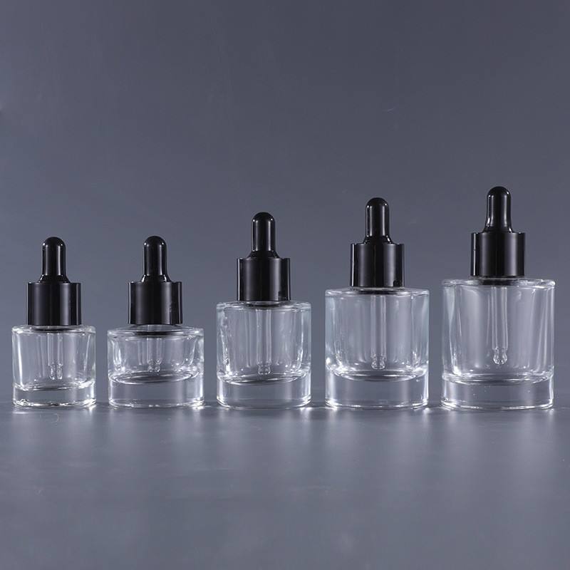 โปร่งใสด้วยหลอดหยดอลูมิเนียมสีดำ